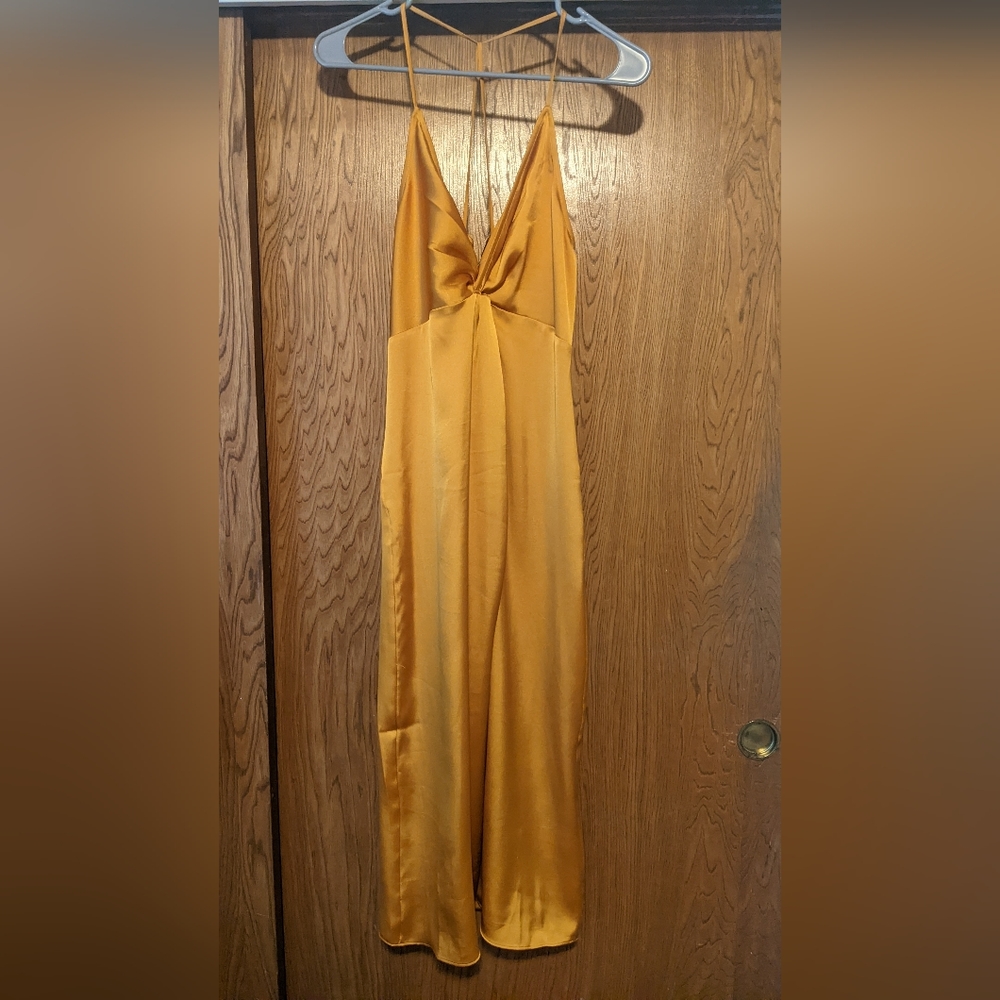 Express gold dress
